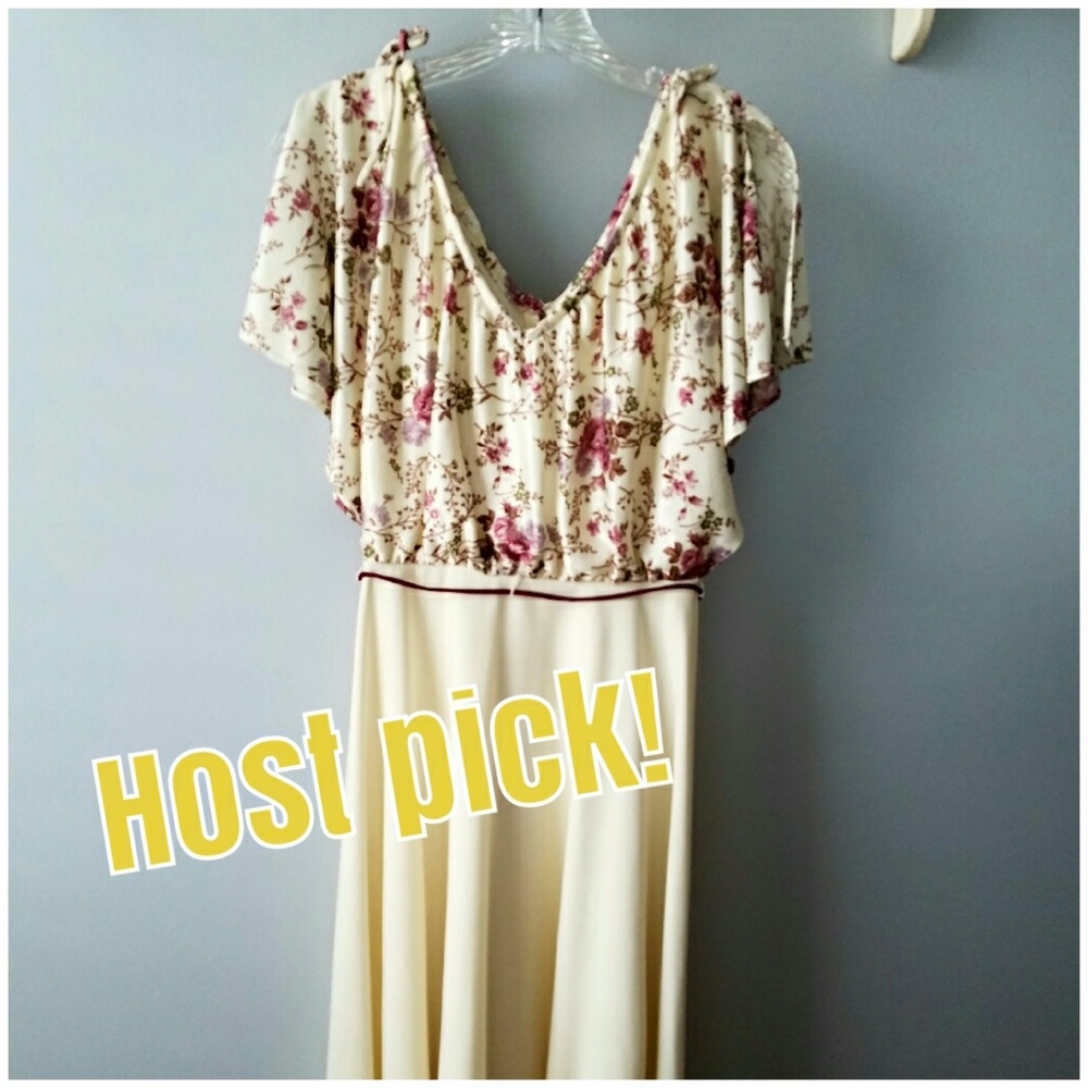 Vintage Feminine Off The Shoulder Dress - Picture 1 of 4